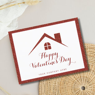 Professional Valentine's Day Real Estate House   Postcard