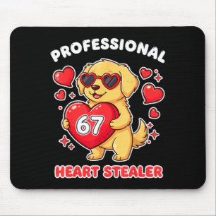 Professional Valentines Heart Stealer 6 7 Golden R Mouse Pad