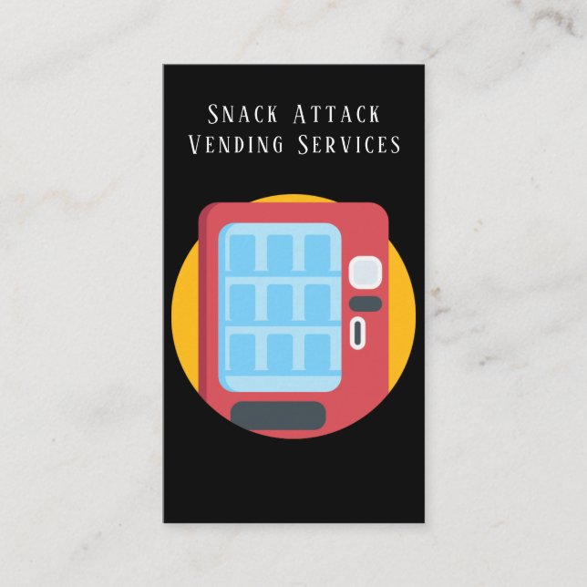 Professional Vending Machine Service Business Card (Front)
