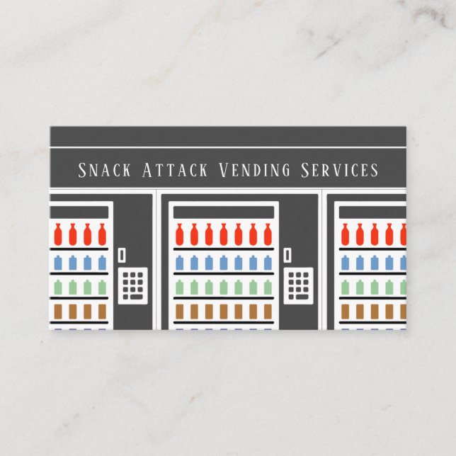Professional Vending Machine Service Business Card (Front)