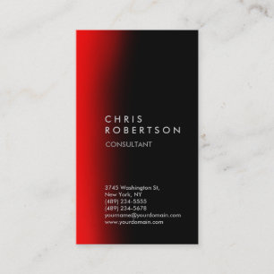 Professional Vertical Red Black Business Card