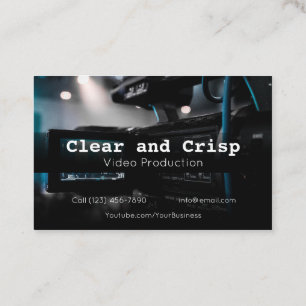 Professional Video Production Company Services Business Card