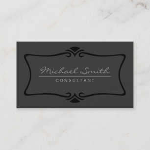 Professional Vintage Art Deco Elegant Black Business Card