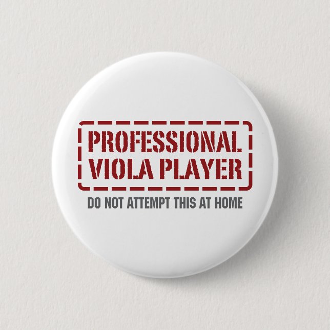 Professional Viola Player 6 Cm Round Badge (Front)