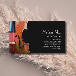 Professional Violin Teacher Musician Violinist  Business Card