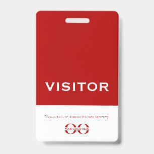 Professional Visitor Badge Logo ID Badge