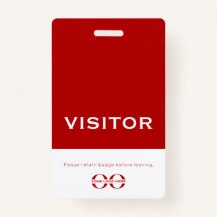 Professional Visitor Badge Logo ID Badge