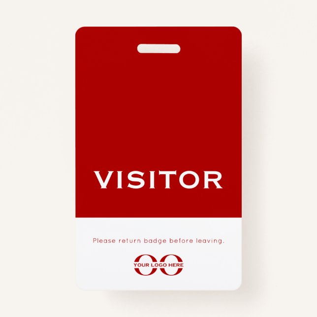 Professional Visitor Badge Logo ID Badge (Front)