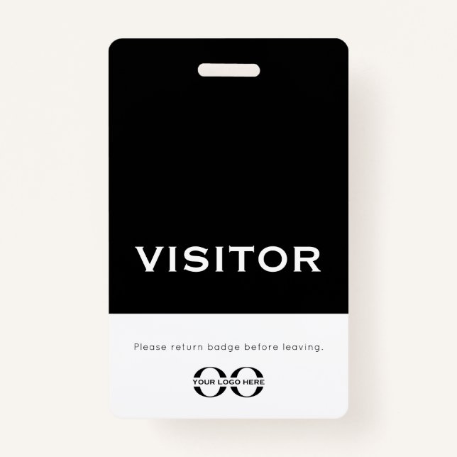 Professional Visitor Badge Logo ID Badge (Front)