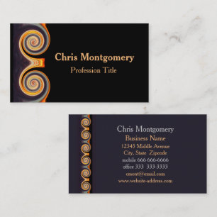 Professional Vivid Spiral Fractal Design Business Card