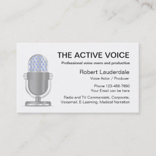 Professional Voice Actor Business Cards Design