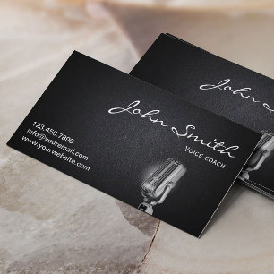 Professional Voice Coach Dark Business Card