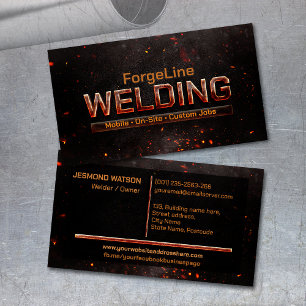 Professional Welding Services - Welder Business Card