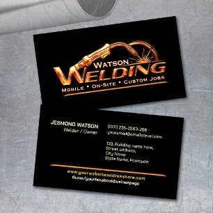 Professional Welding Services - Welder Business Card