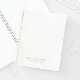 Professional White and Gold Notebook