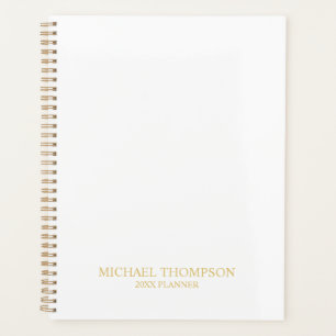 Professional White and Gold Planner
