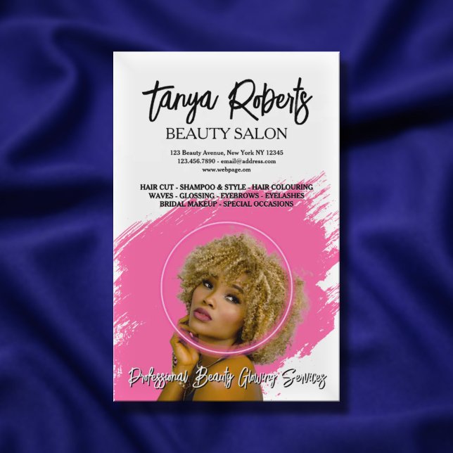 Professional white and pink beauty salon flyer (Creator Uploaded)