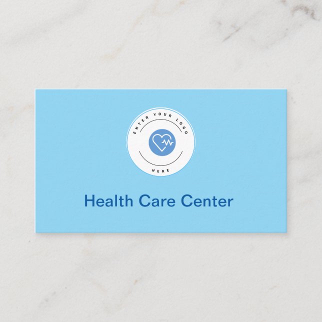 Professional White & Blue Medical Appointment Business Card (Front)