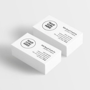 Professional White Custom Business Logo QR Code  Business Card