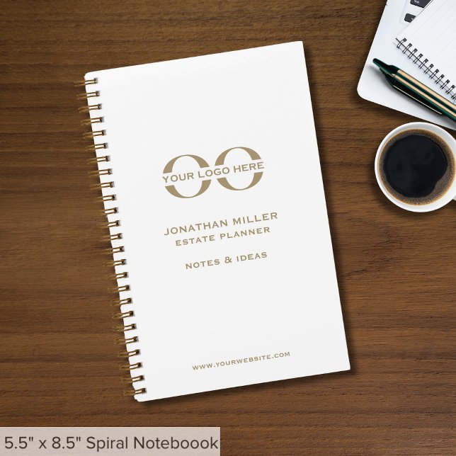 Professional White Custom Logo Notebook (Creator Uploaded)
