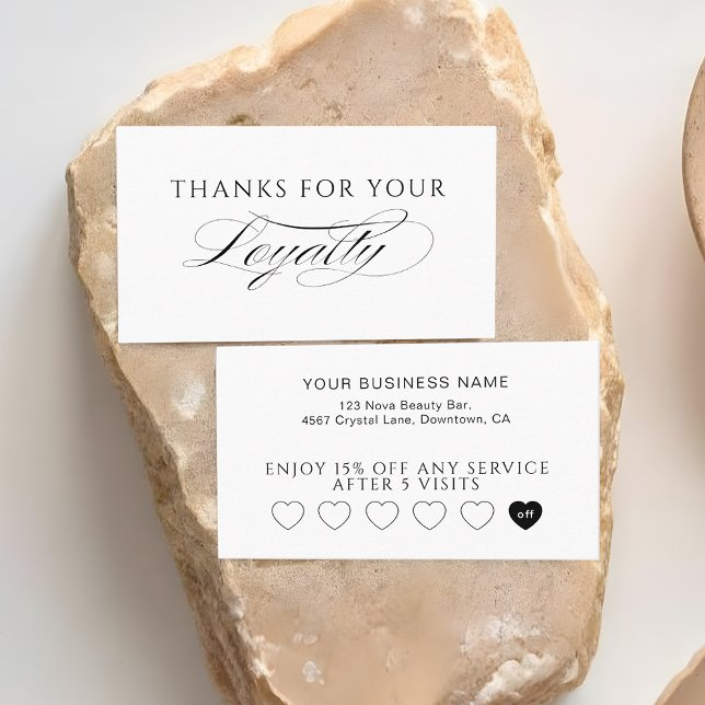 Professional White Hearts Customer Loyalty Cards (Creator Uploaded)