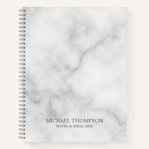 Professional White Marble Notebook