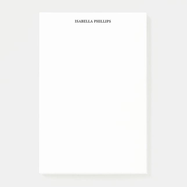 Professional White Minimalist Plain Creative Post-it Notes (Front)