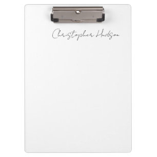 Professional White Plain Creative Chic Calligraphy Clipboard