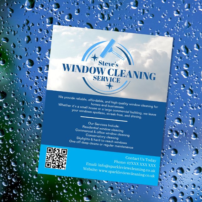 Professional WINDOW Clean Service Custom Business  Flyer (Creator Uploaded)