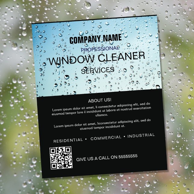 Professional WINDOW Clean Service Custom Business  Flyer (Creator Uploaded)