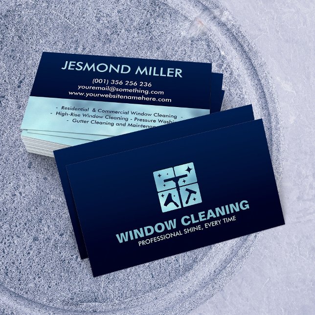 Professional Window Cleaning Services Business Card (Creator Uploaded)