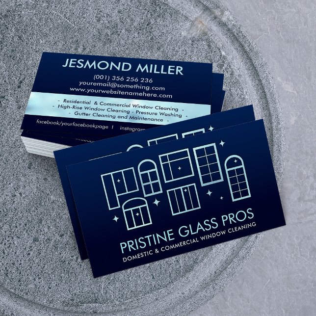 Professional Window Cleaning Services Business Card (Creator Uploaded)