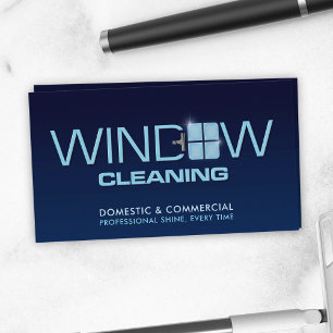 Professional Window Cleaning Services Business Card