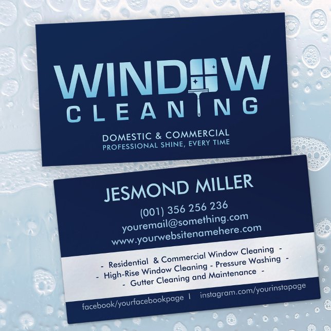 Professional Window Cleaning Services Business Card (Creator Uploaded)