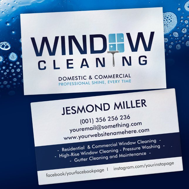 Professional Window Cleaning Services Business Card (Creator Uploaded)