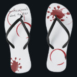 Professional Wine Taster Spills Tasting Winery Jandals<br><div class="desc">This design was created through digital art. It may be personalised by clicking the customise button and changing the colour, adding a name, initials or your favourite words. Contact me at colorflowcreations@gmail.com if you with to have this design on another product. Purchase my original abstract acrylic painting for sale at...</div>