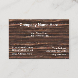 Professional Wood Background Business Card