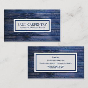 Professional Wood Carpenter Business Card