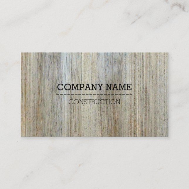 Professional Wood Grain Look #2 Business Card (Front)