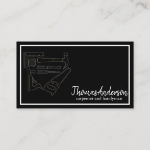 Professional Wood Grain Rustic Carpentry Business Card