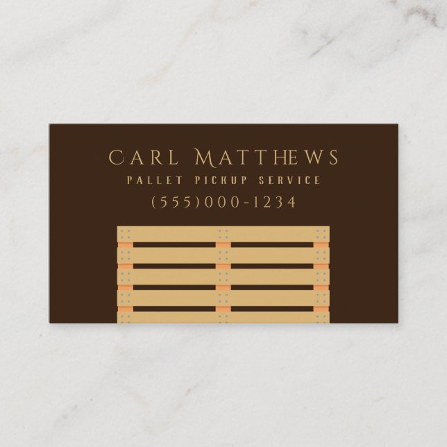 Professional Wood Pallet Crate Business Card (Front)