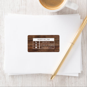 Professional Woodworker Dark Wood Carpenter Cust Label