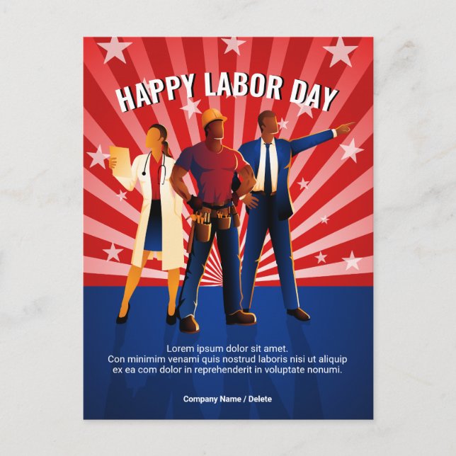 Professional Workers | American Insignia Holiday Postcard (Front)