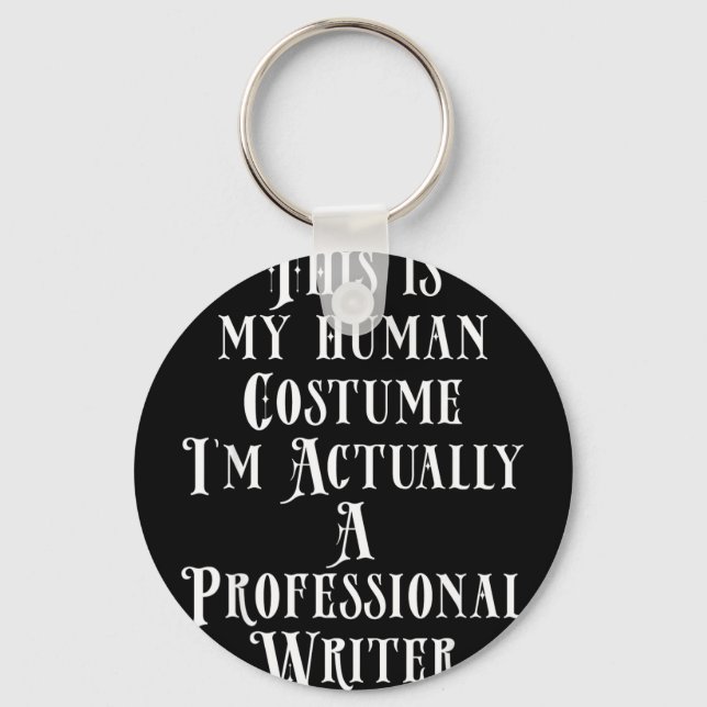 Professional writer costume book publisher author key ring (Front)