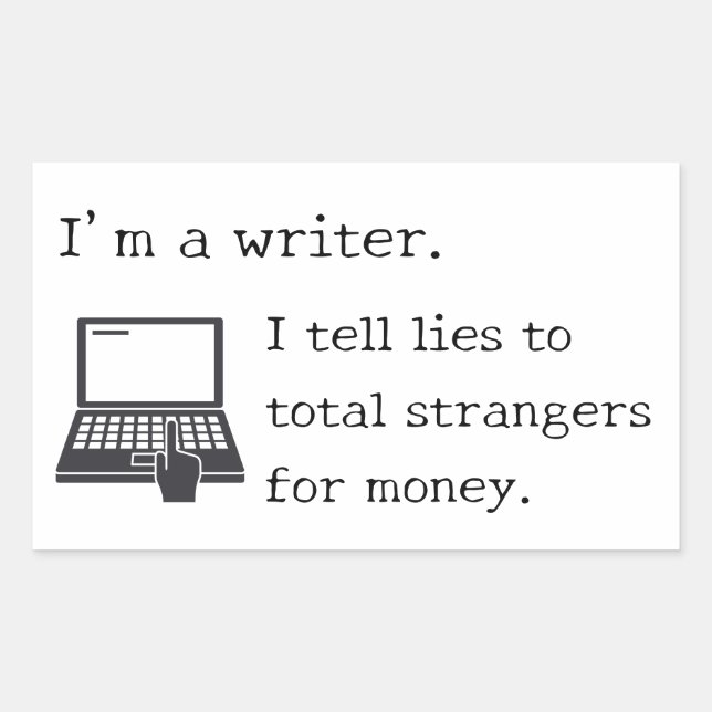 Professional Writer Rectangular Sticker (Front)