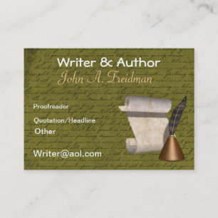 Professional Writers Business Card