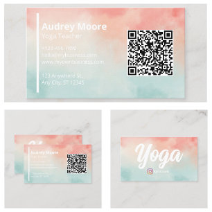 Professional Yoga Teacher Templates Designs Business Card