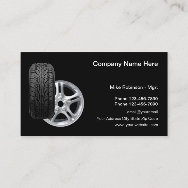 Professionally Designed Automotive Business Card (Front)