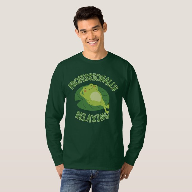 Professionally Relaxing Frog T-Shirt (Front Full)