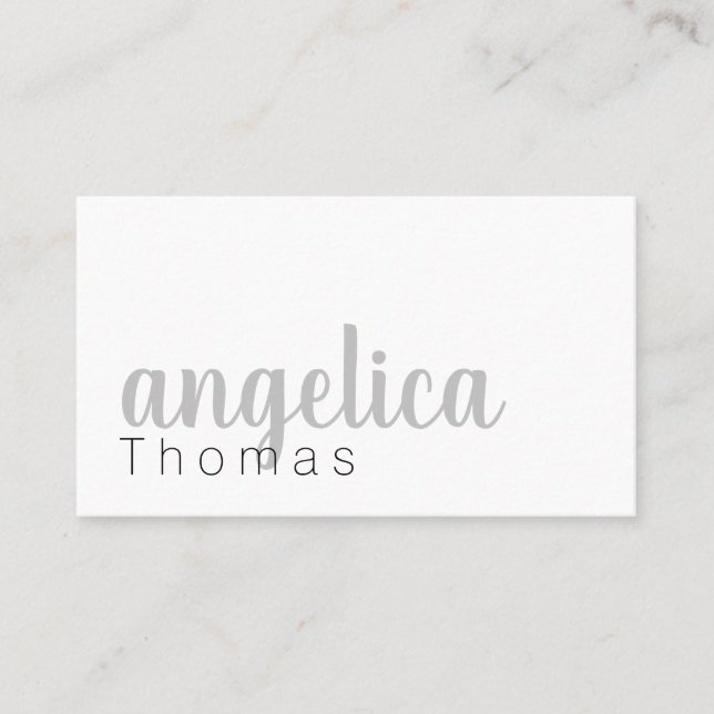 Professionally Stylish Cursive Business Card (Front)